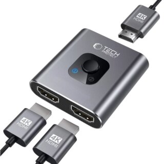 iKi HB07 2in1 HDMI switch adapter 4K 60Hz - asztroszürke