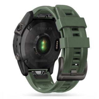 iKi Iconband Garmin Fenix 3 / 5X / 3HR / 5X Plus / 6X / 6X Plus / 7X szilikon szíj - sötétzöld