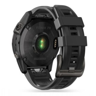 iKi Iconband Garmin Fenix 5 / 6 / 6 Pro / 7 szilikon szíj - fekete