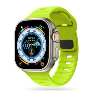 iKi Rugged Apple Watch 46mm / 45mm / 44mm / Ultra 49mm szilikon szíj - lime