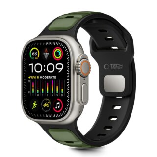 iKi Iconband Line Apple Watch 46mm / 45mm / 44mm / Ultra 49mm szilikon szíj - zöld