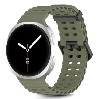 iKi Iconband Pro Samsung Galaxy Watch 8 / Classic 46mm / 44mm / 40mm szilikon szíj - zöld