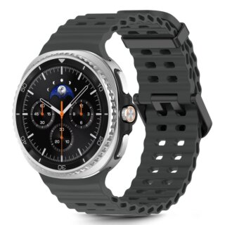 iKi Iconband Pro Samsung Galaxy Watch 8 / Classic 46mm / 44mm / 40mm szilikon szíj - fekete