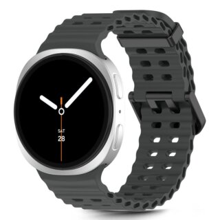 iKi Iconband Pro Samsung Galaxy Watch 8 / Classic 46mm / 44mm / 40mm szilikon szíj - fekete