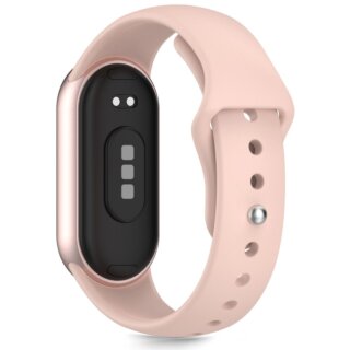 iKi Iconband Pure Xiaomi Smart Band 8 / 9 / 10 / 10 NFC szilikon szíj - rózsaszín