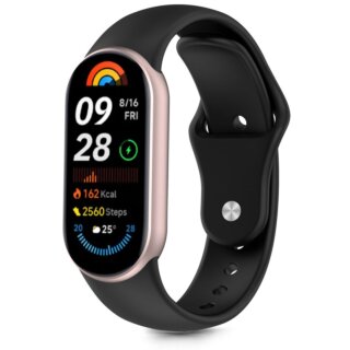 iKi Iconband Pure Xiaomi Smart Band 8 / 9 / 10 / 10 NFC szilikon szíj - fekete