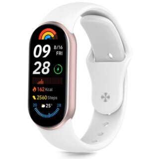 iKi Iconband Pure Xiaomi Smart Band 8 / 9 / 10 / 10 NFC szilikon szíj - fehér