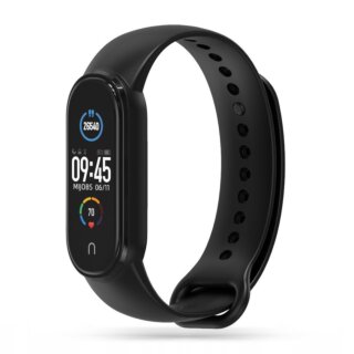 iKi Iconband Xiaomi Mi Smart Band 5 / 6 / 6 NFC / 7 szilikon szíj - fekete