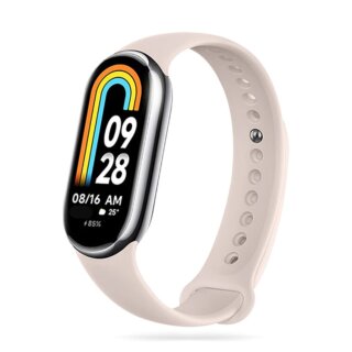 iKi Iconband Xiaomi Smart Band 8 / 8 NFC szilikon szíj - bézs