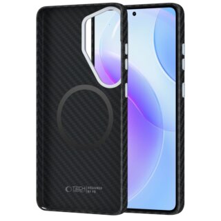 iKi Ion Carbon MagSafe Samsung Galaxy S26 Ultra kemény hátlap tok - fekete/ezüst