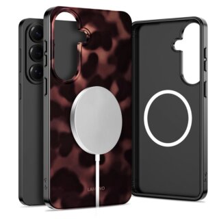 iKi Lamano MagSafe Samsung Galaxy S26+ Plus kemény hátlap tok - barna/mintás