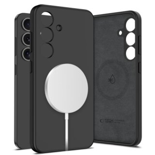 iKi Liquid MagSafe Samsung Galaxy S25+ Plus szilikon hátlap tok - fekete