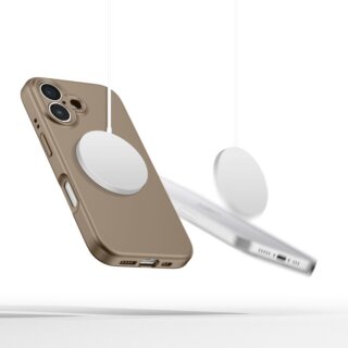 iKi Liquid MagSafe iPhone 16 szilikon hátlap tok - barna