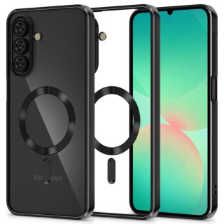 iKi MagFLex MagSafe Samsung Galaxy A17 4G / 5G szilikon hátlap tok - átlátszó/fekete