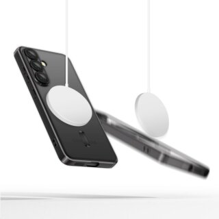 iKi MagFLex MagSafe Samsung Galaxy A17 4G / 5G szilikon hátlap tok - átlátszó/fekete