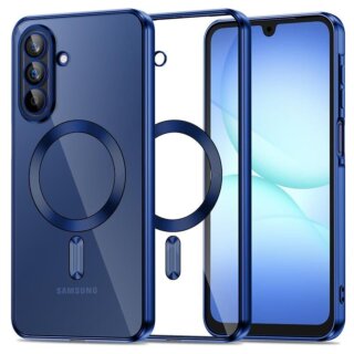 iKi MagFLex MagSafe Samsung Galaxy A17 4G / 5G szilikon hátlap tok - átlátszó/kék