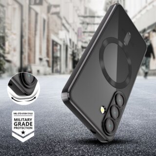 iKi MagFlex MagSafe Samsung Galaxy A26 5G szilikon hátlap tok - fekete/átlátszó