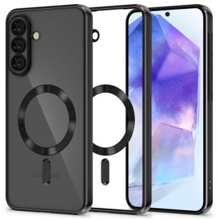 iKi MagFlex MagSafe Samsung Galaxy A56 5G szilikon hátlap tok - fekete/átlátszó