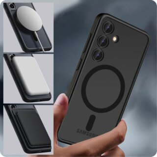 iKi Magmat MagSafe Samsung Galaxy S24+ Plus kemény hátlap tok - matt fekete