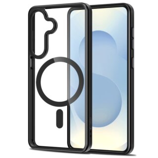 iKi Magmat MagSafe Samsung Galaxy S26+ Plus kemény hátlap tok - fekete/átlátszó