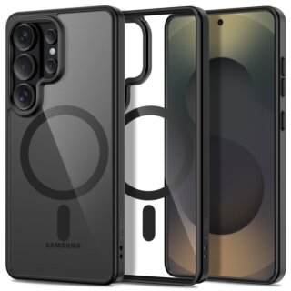 iKi Magmat MagSafe Samsung Galaxy S26 Ultra kemény hátlap tok - fekete/átlátszó