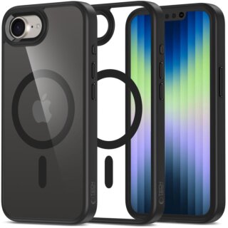 iKi Magmat MagSafe iPhone 16e kemény hátlap tok - átlátszó/fekete