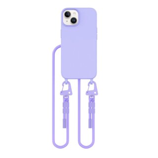 iKi Magnecklace MagSafe iPhone 13 szilikon hátlap tok + nyakpánt - lila