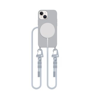 iKi Magnecklace MagSafe iPhone 13 mini szilikon hátlap tok + nyakpánt - szürke