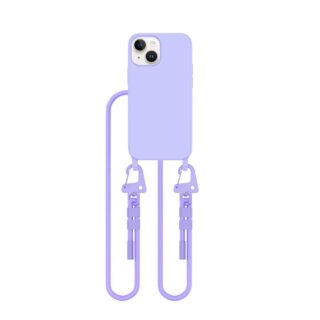 iKi Magnecklace MagSafe iPhone 13 mini szilikon hátlap tok + nyakpánt - lila