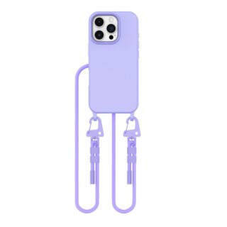 iKi Magnecklace MagSafe iPhone 16 Pro szilikon hátlap tok + nyakpánt - lila