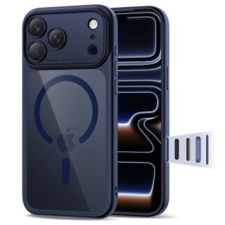 iKi Magpeak MagSafe CC iPhone 17 Pro Max kemény hátlap tok - kék/átlátszó