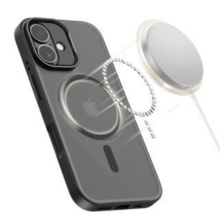 iKi MagStand MagSafe iPhone 17 kemény hátlap tok kitámasztóval - matt fekete