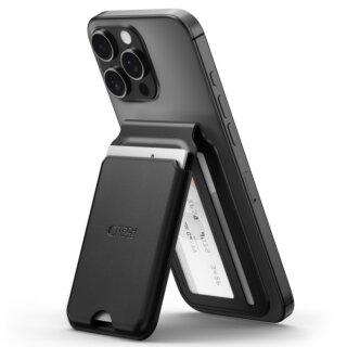 iKi MagWallet Stand MagSafe kártyatartó + kitámasztó - fekete