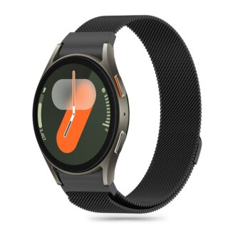 iKi Milaneseband Samsung Galaxy Watch 4 / 5 / 5 Pro / 6 / 7 / FE milánói fém szíj - fekete