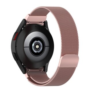 iKi Milaneseband Samsung Galaxy Watch 4 / 5 / 5 Pro / 6 / 7 / FE milánói fém szíj - rózsaszín