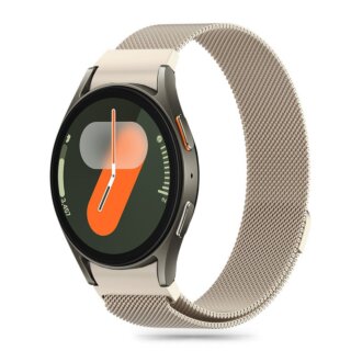 iKi Milaneseband Samsung Galaxy Watch 4 / 5 / 5 Pro / 6 / 7 / FE milánói fém szíj - arany