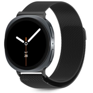 iKi Milaneseband Samsung Galaxy Watch 8 / Classic 46mm / 44mm / 40mm fém szíj - fekete