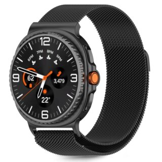 iKi Milaneseband Samsung Galaxy Watch 8 / Classic 46mm / 44mm / 40mm fém szíj - fekete