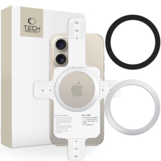 iKi MMP-110 2in1 Magnetic univerzális MagSafe gyűrű - fekete + ezüst