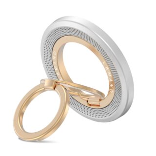 iKi MMR700 Lamano MagSafe ujjtartó gyűrű és kitámasztó - ezüst/arany