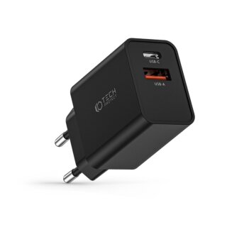 iKi NC30W USB-C + USB-A PD30W/QC3.0 hálózati töltő adapter - fekete