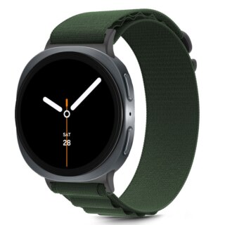 iKi Nylon Pro Samsung Galaxy Watch 8 / Classic 46mm / 44mm / 40mm textil szíj - zöld