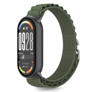 iKi Nylon Pro Xiaomi Smart Band 8 / 9 / 10 / NFC textil szíj - zöld