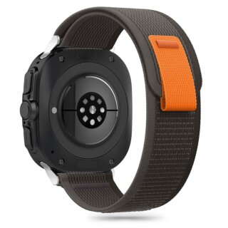 iKi Nylon Delta Samsung Galaxy Watch Ultra 47mm nylon szíj - fekete/narancssárga