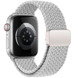 iKi Nylonmag Apple Watch 42mm / 41mm / 40mm / 38mm csatos fonott körpánt szíj - szürke