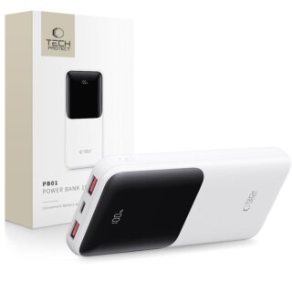 iKi PB01 Powerbank külső akkumulátor 10000mAh 22,5W - fehér