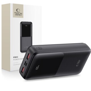 iKi PB02 Powerbank külső akkumulátor 20000mAh 22,5W - fekete