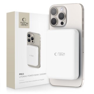 iKi PB11 Lifemag MagSafe Powerbank 10000mAh külső akkumulátor - fehér