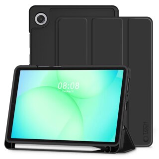 iKi SmartCase Pen Samsung Galaxy Tab A9 / A11 8,7" X110 / X115 / X133 / X135 kinyitható tok ceruzatartóval - fekete