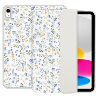 iKi SmartCase Pen iPad 11" A16 (2025) / 10,9" (2022) kinyitható tok ceruzatartóval - virágos